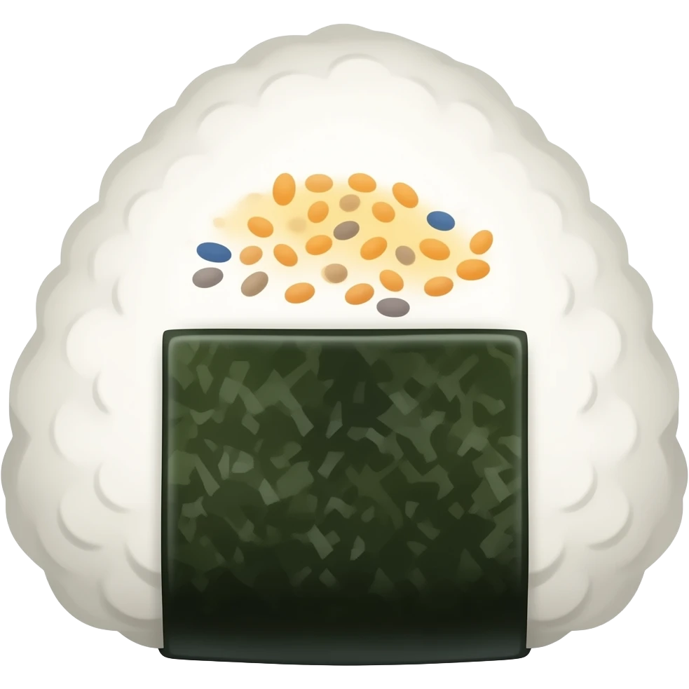 korean style circle onigiri emoji