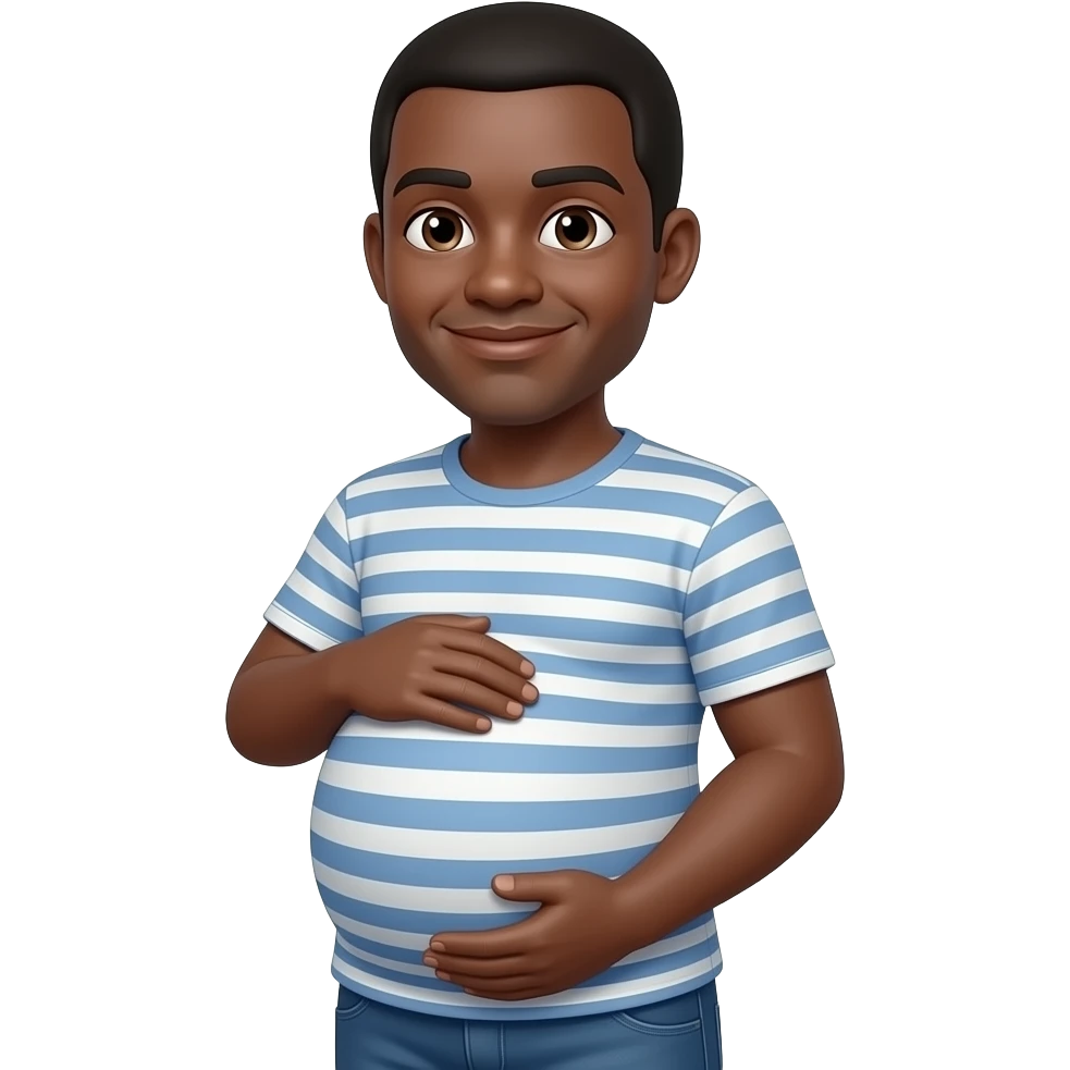 Pregnant medium dark man emoji