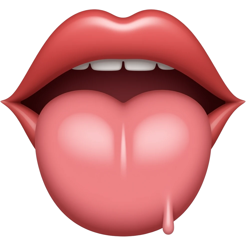 licking big ass emoji