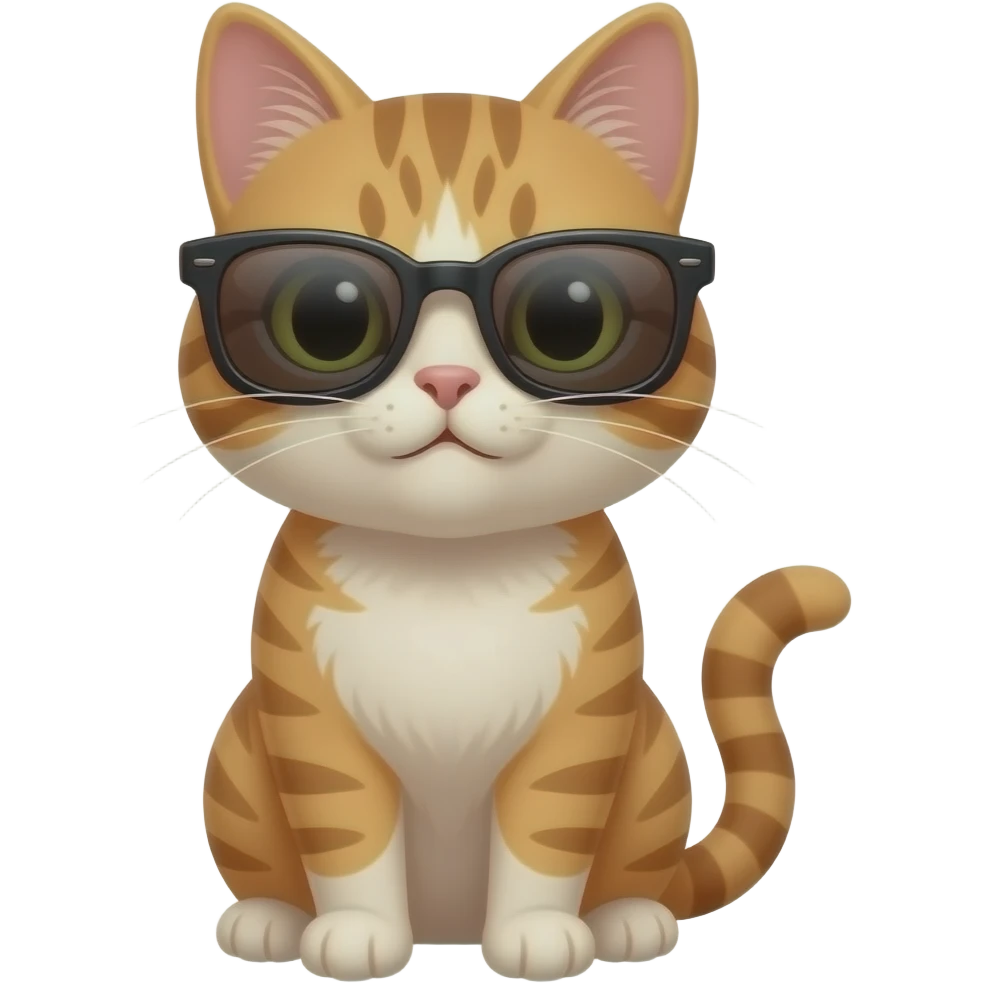 Cat wearing sunglasses emoji