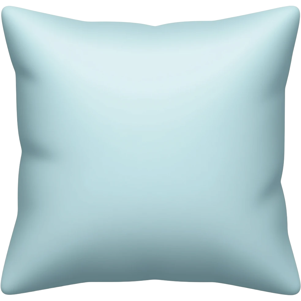 light blue super realistic pillows emoji