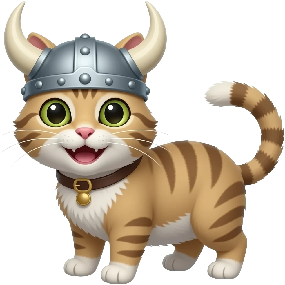 a happy viking cat emoji
