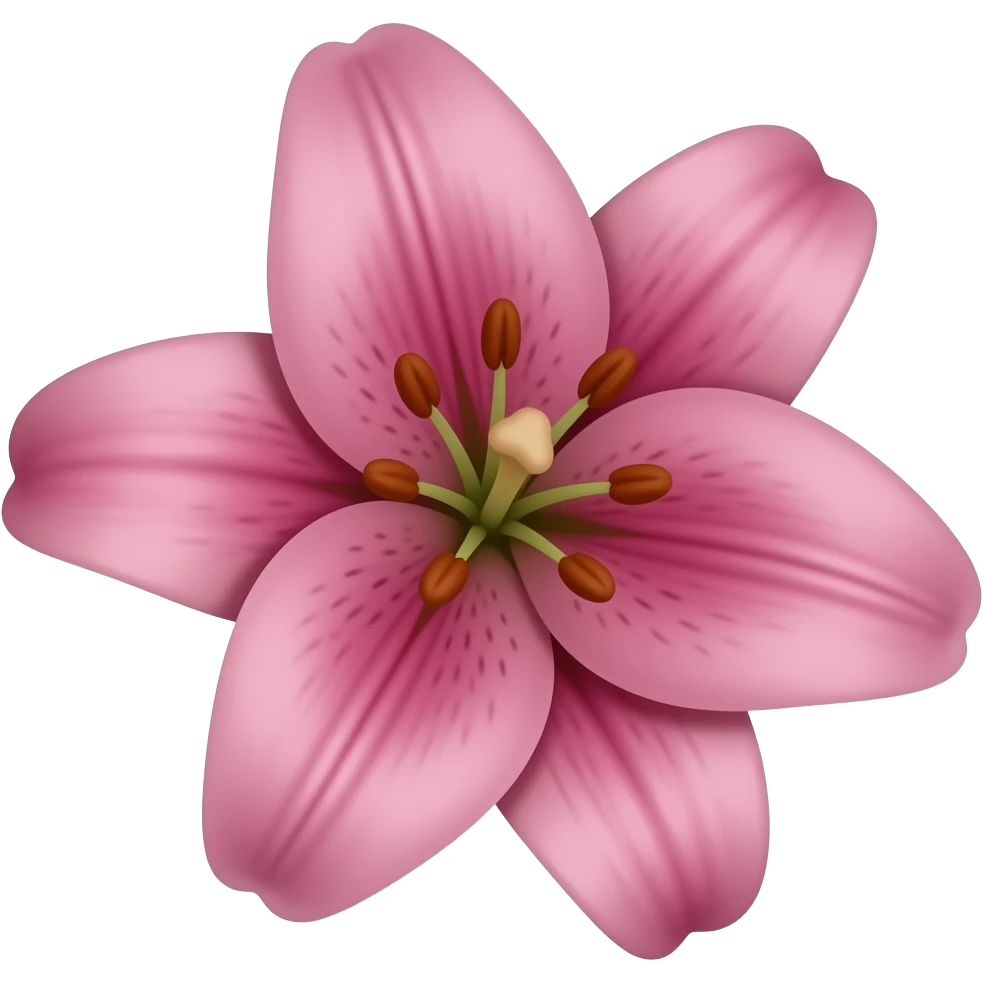 Pink rose lily emoji