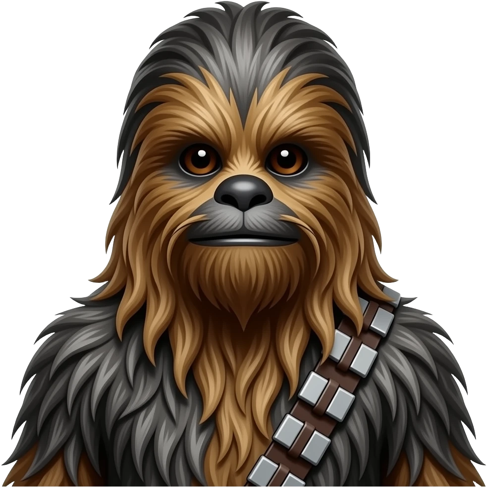 Full Length body Realistic Chewbacca emoji