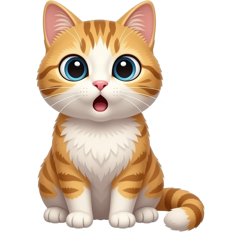 یک گربه متعجب emoji
