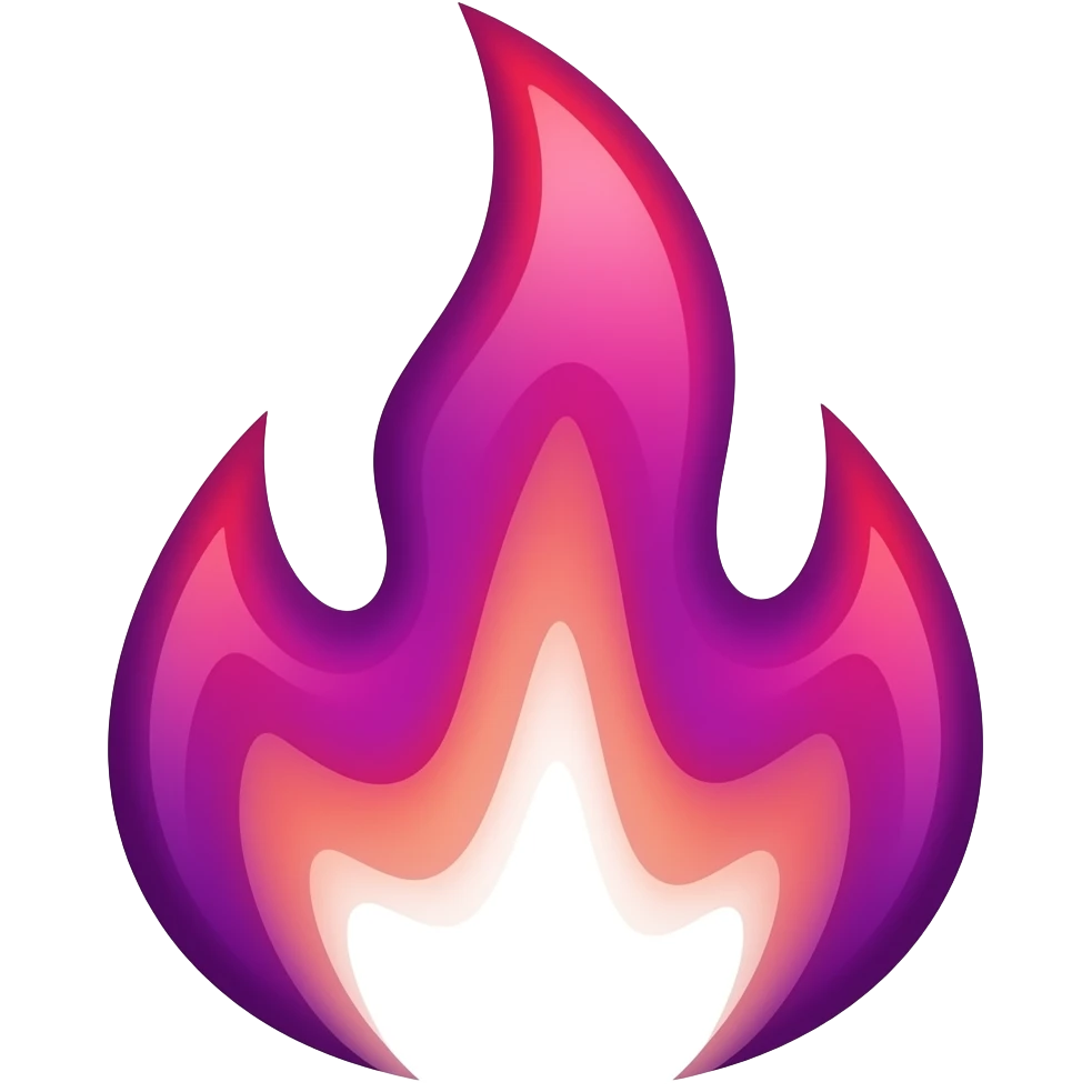 red and purple flame emoji