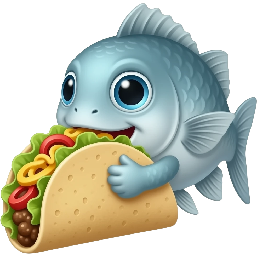 Fish eating taco emoji