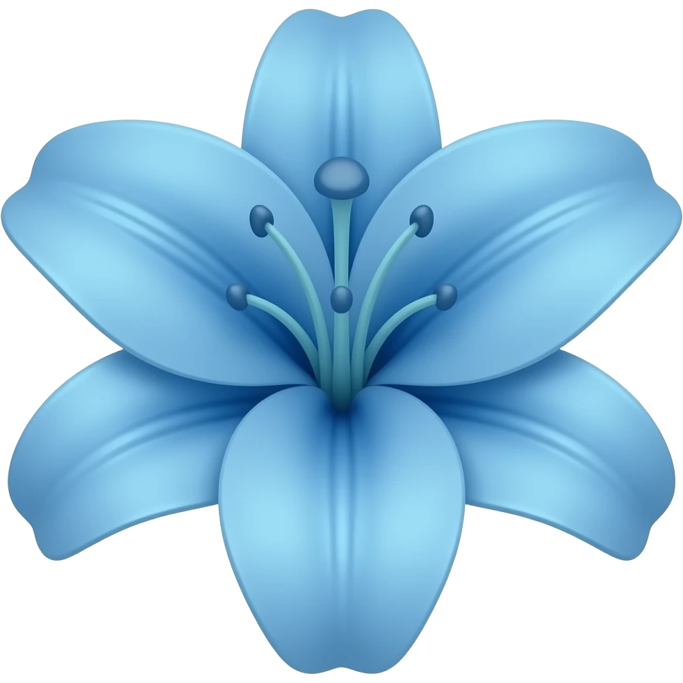 Blue lily emoji emoji