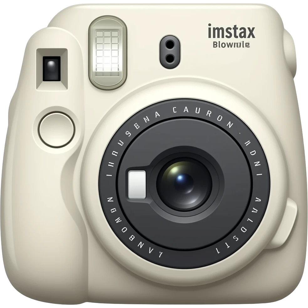instax brown polaroid camera emoji