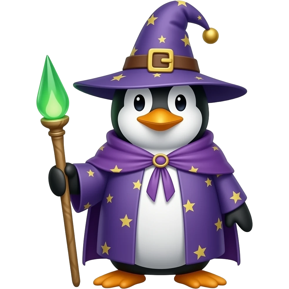 Penguin Wizard emoji