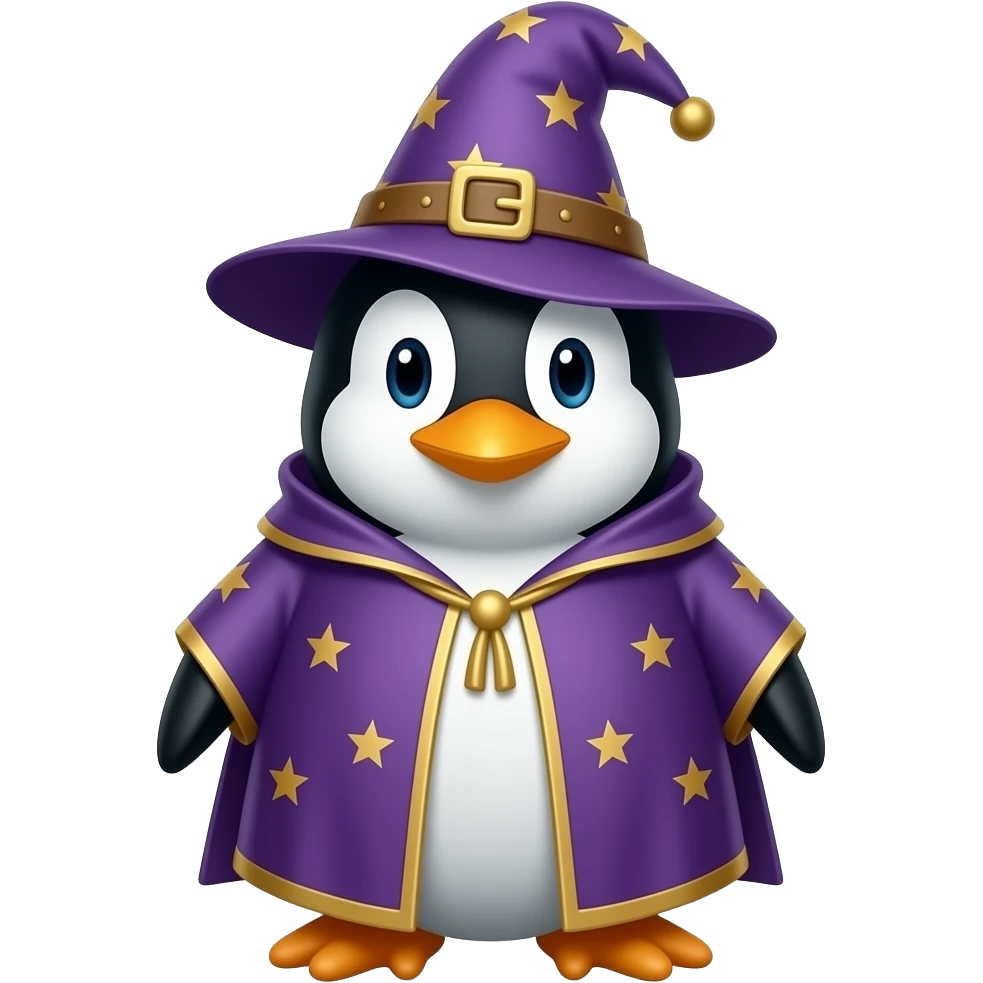 Penguin Wizard emoji