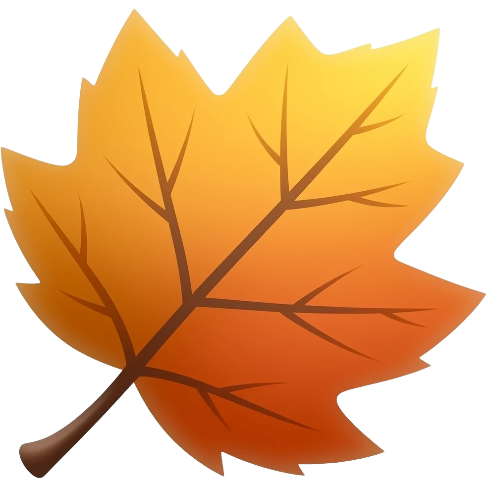 autumn leaf emoji