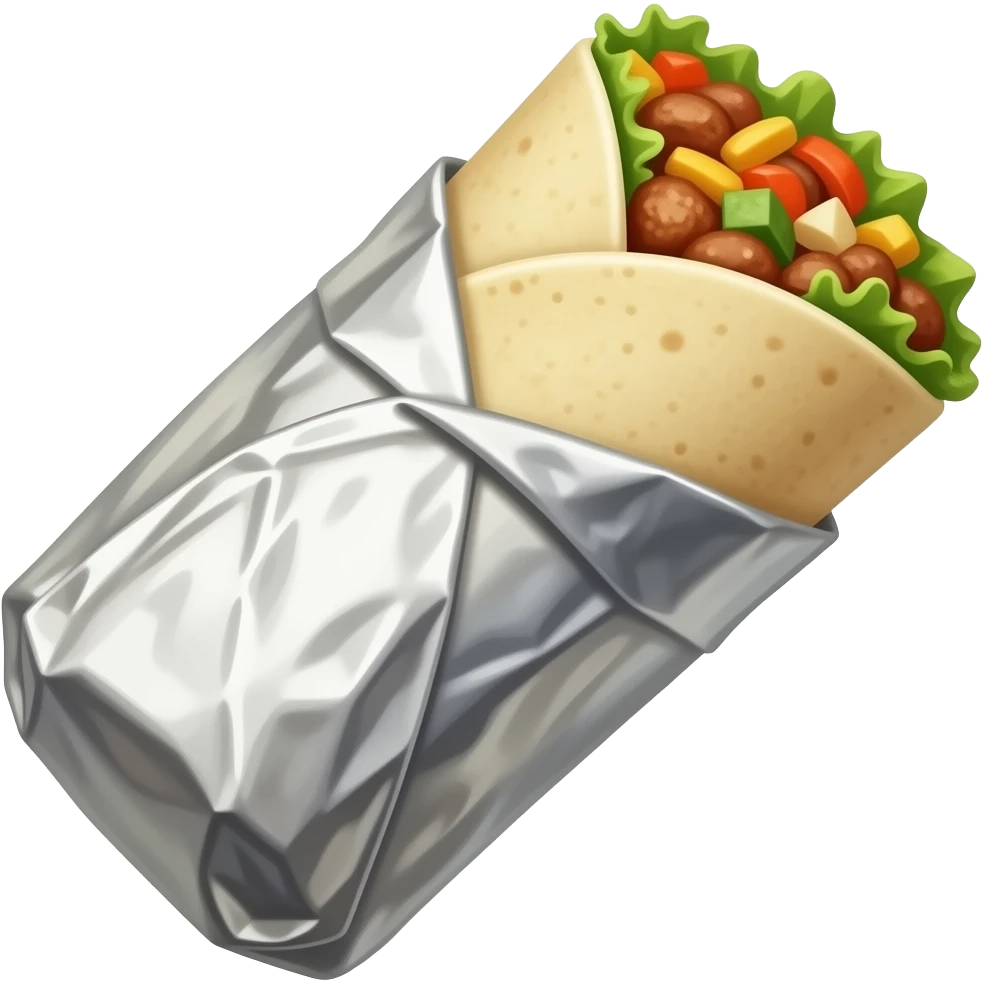 Burritos wrapped in foil emoji