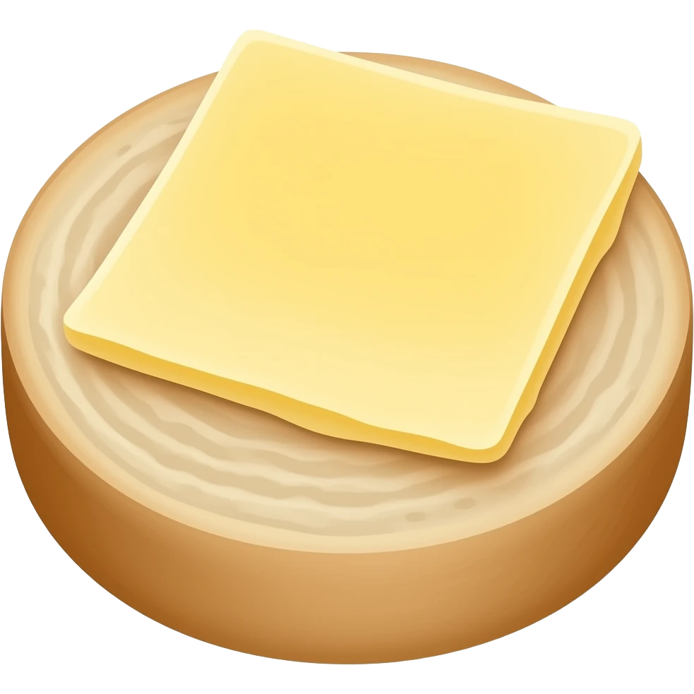 English muffin buttered emoji