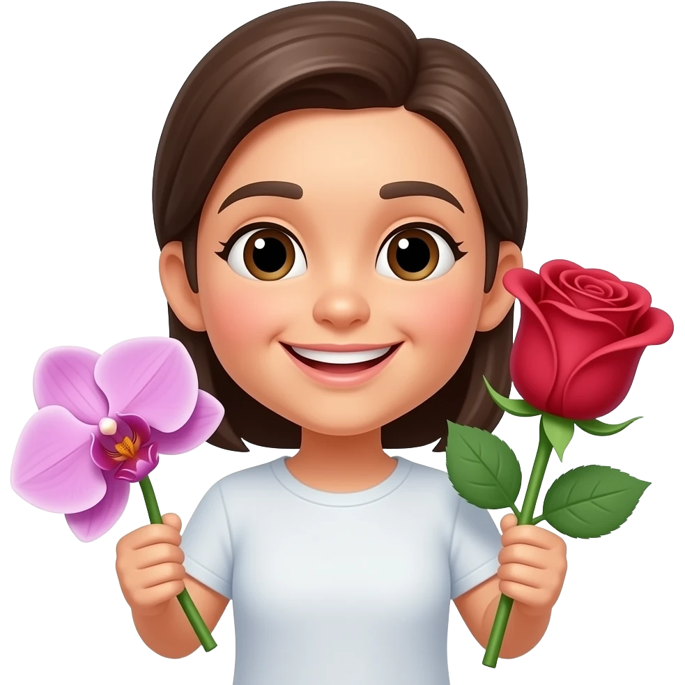 generate an emoji which has orchid flowers and roses together emoji