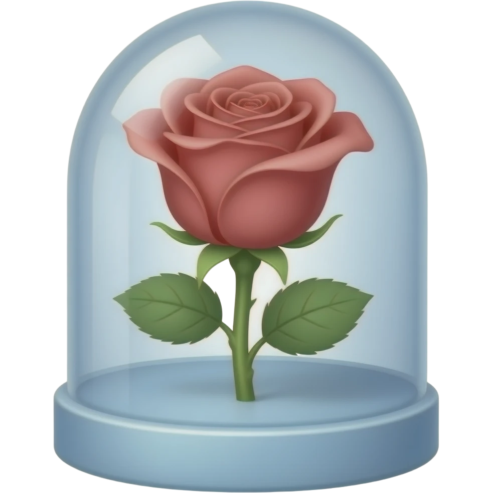 beautiful magic rose inside a dome emoji