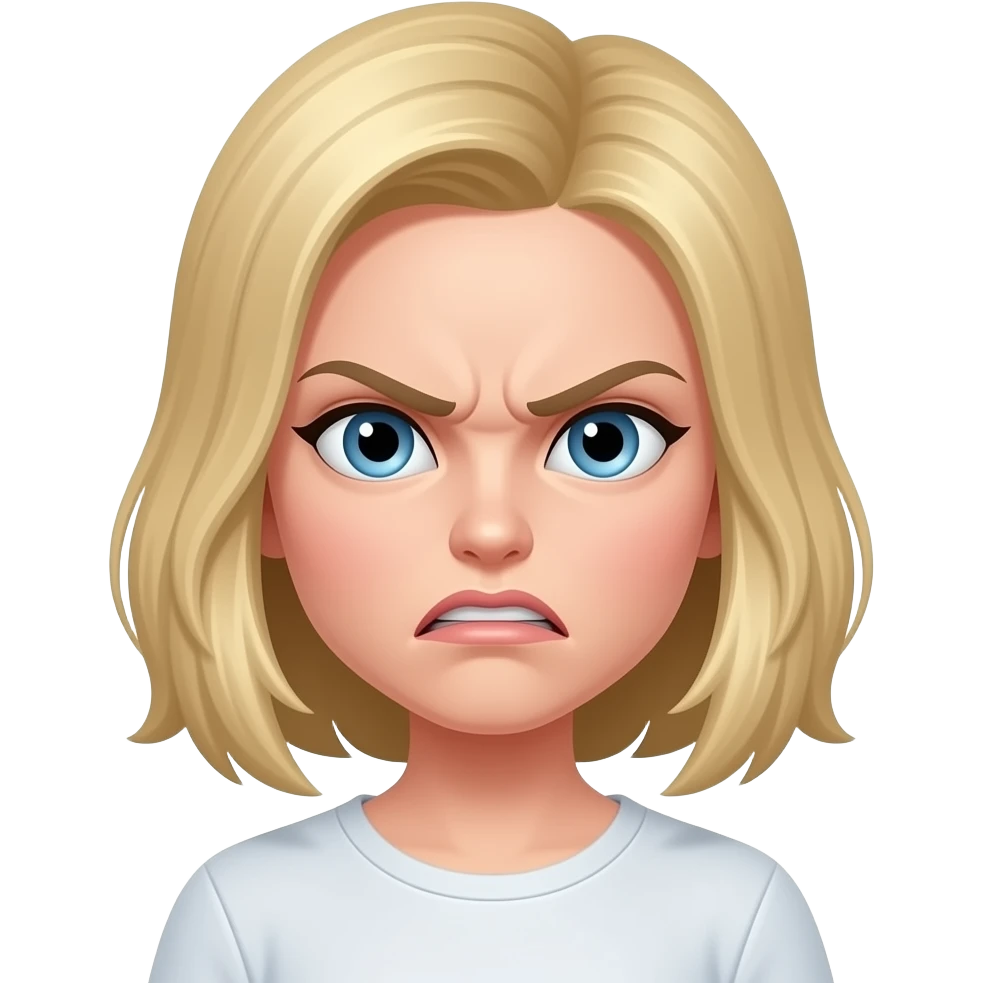 Mad white girl emoji