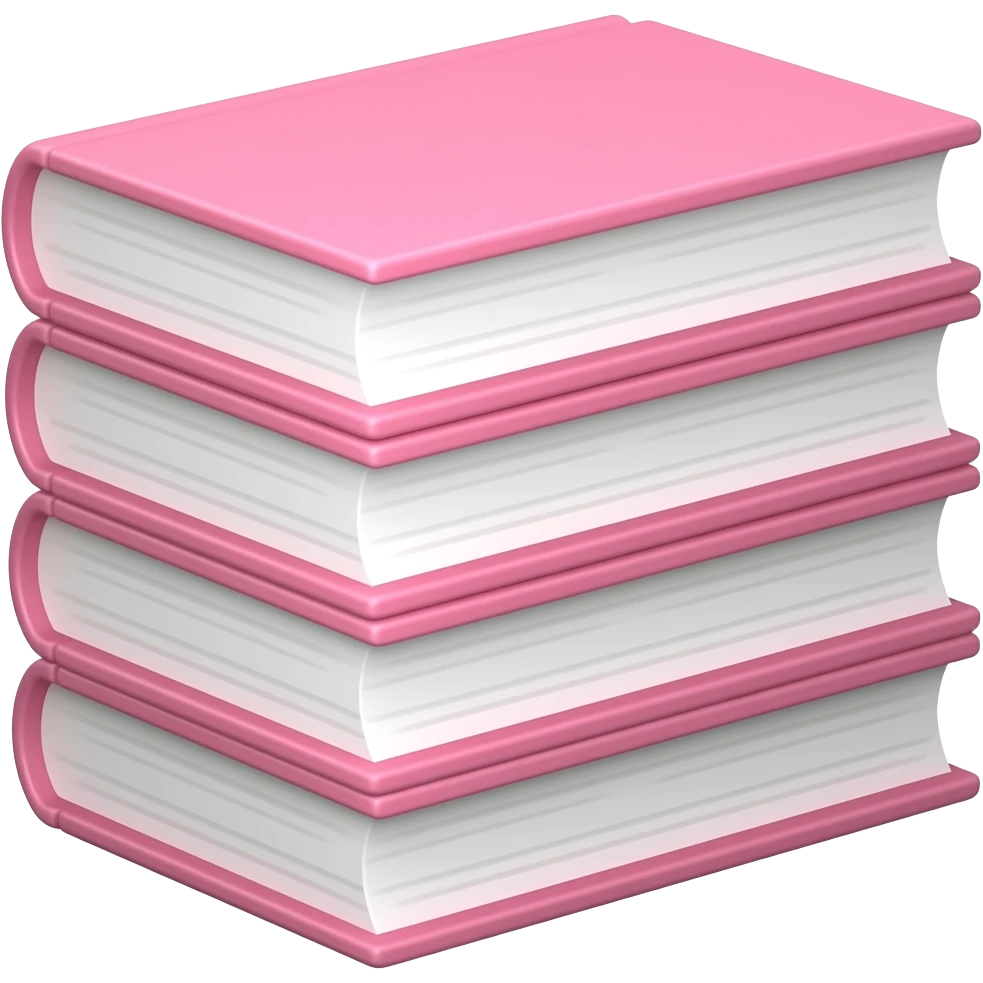 Розовая стопка книг emoji