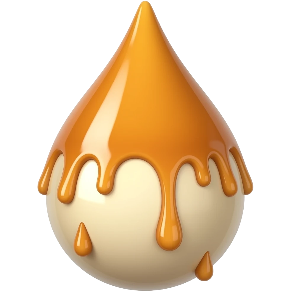 Drippy Caramel drop emoji