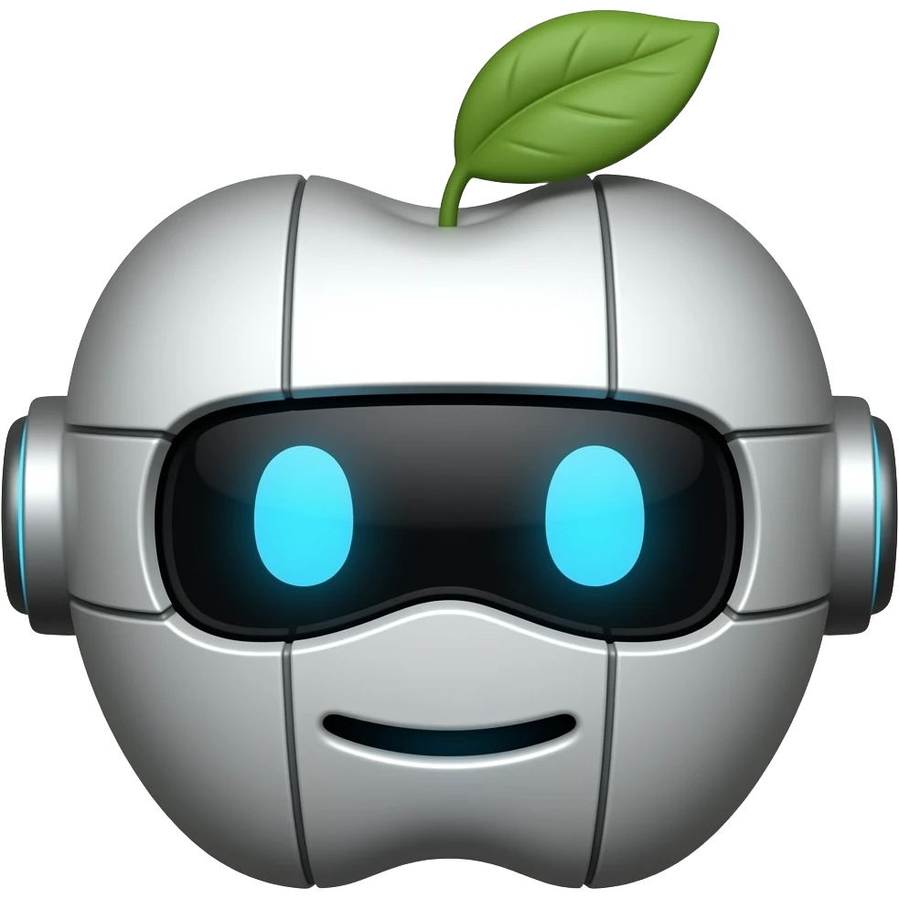 robot head like apple emojis emoji