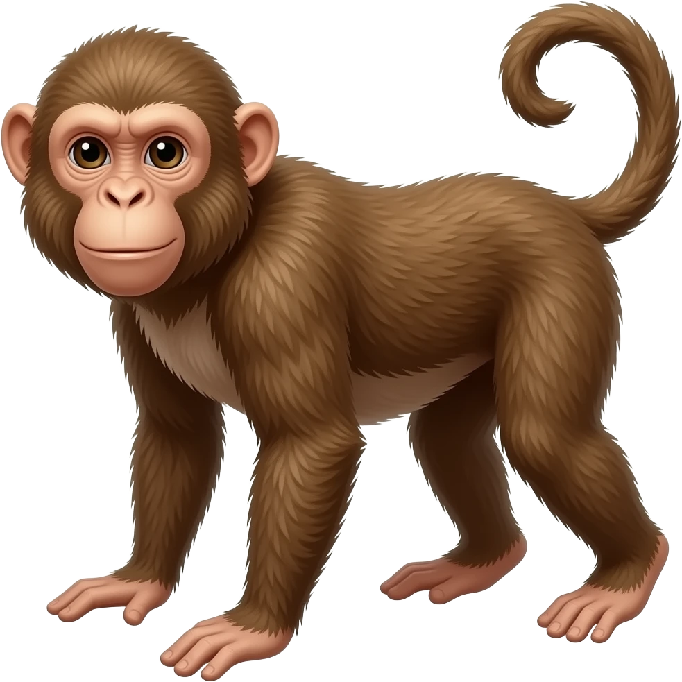 Realistic monkey emoji