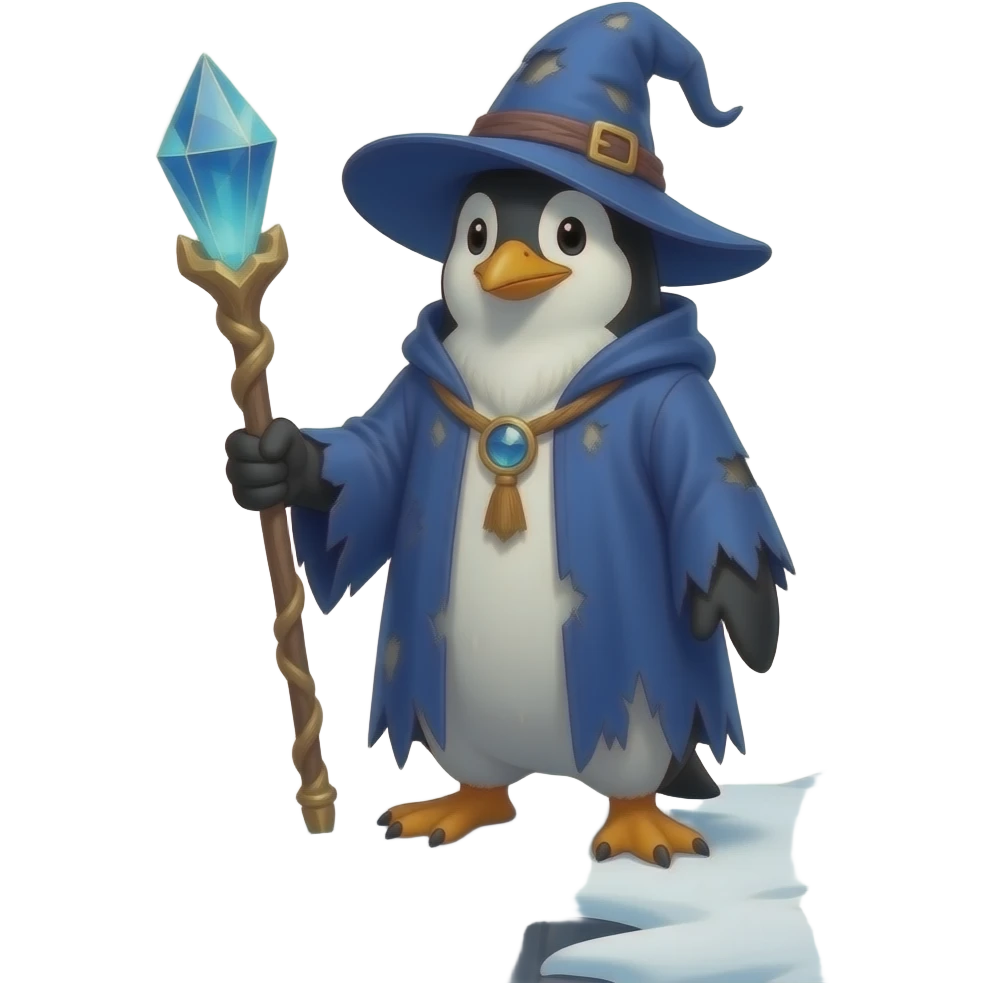 Penguin Wizard emoji