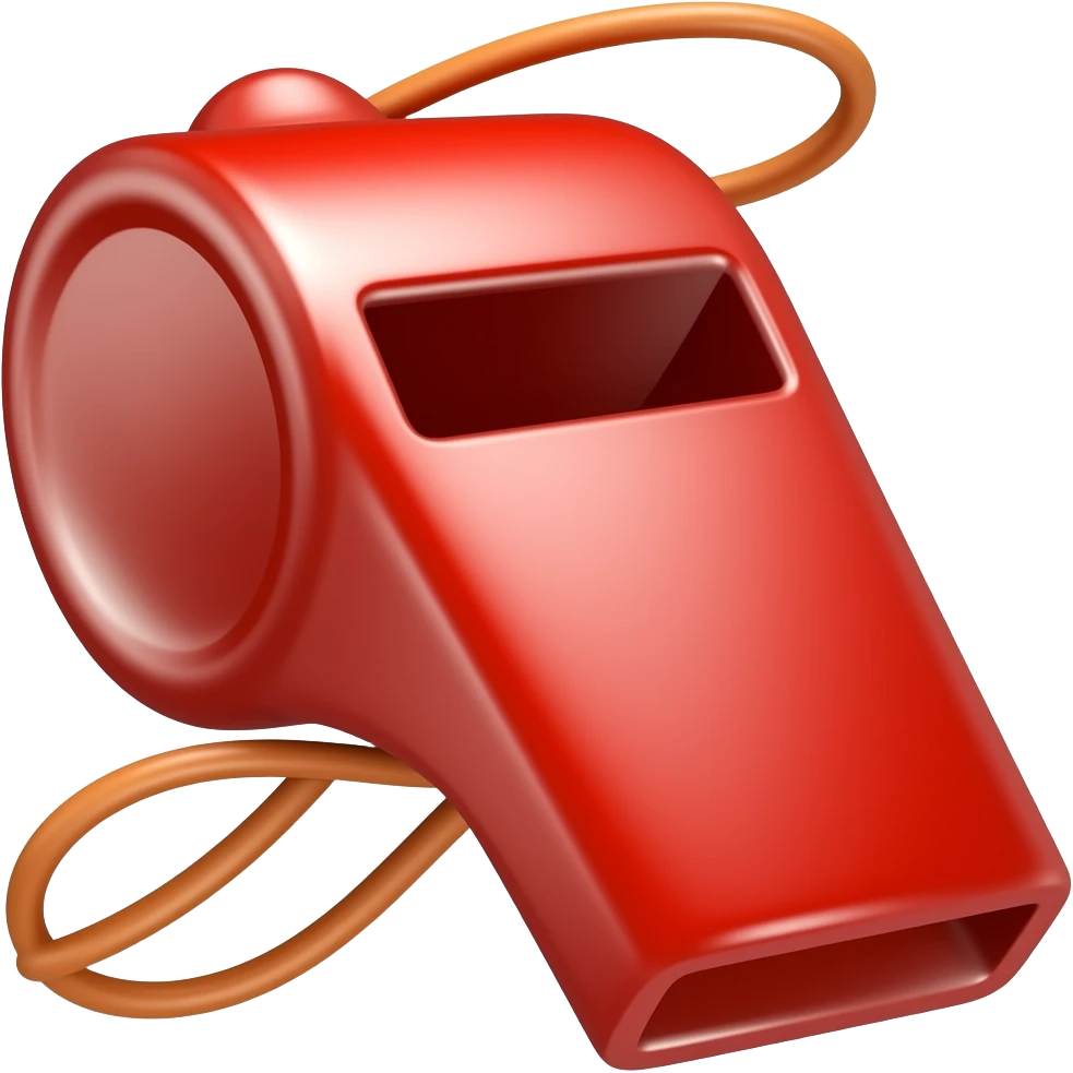 red whistle emoji