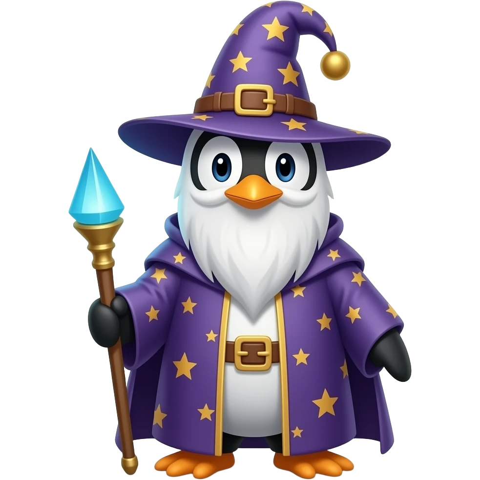 Penguin Wizard emoji