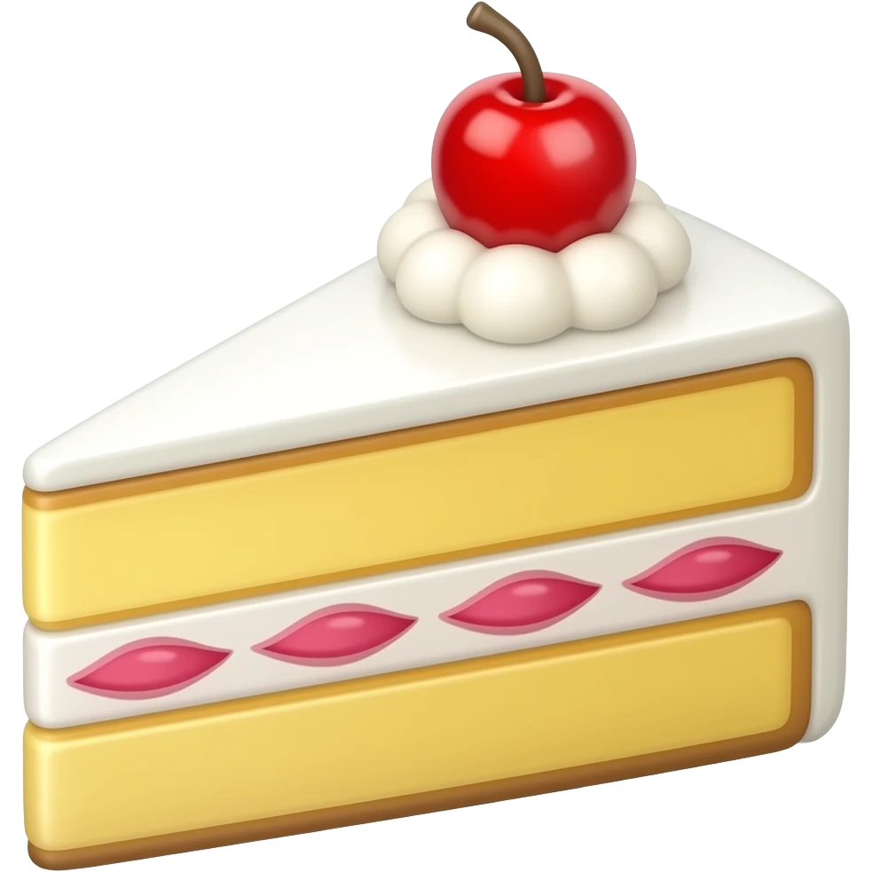 Белый кусочек торта emoji
