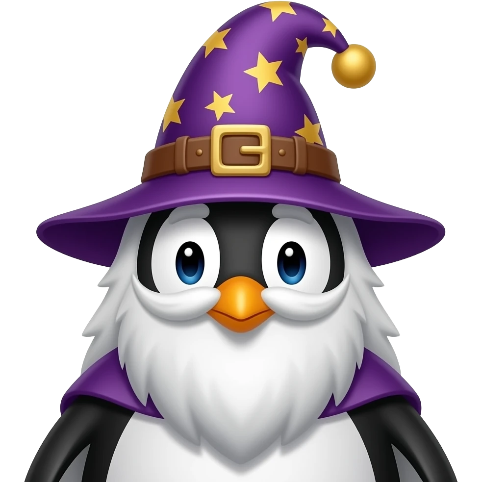 Penguin Wizard emoji