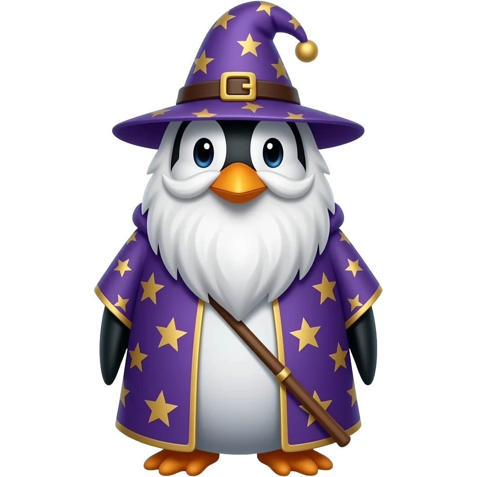 Penguin Wizard emoji