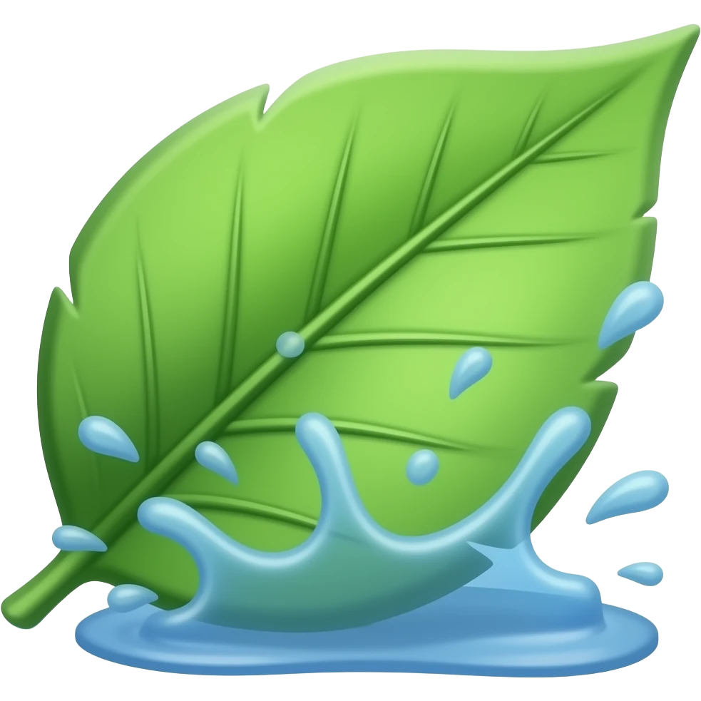 Water with leaves emoji