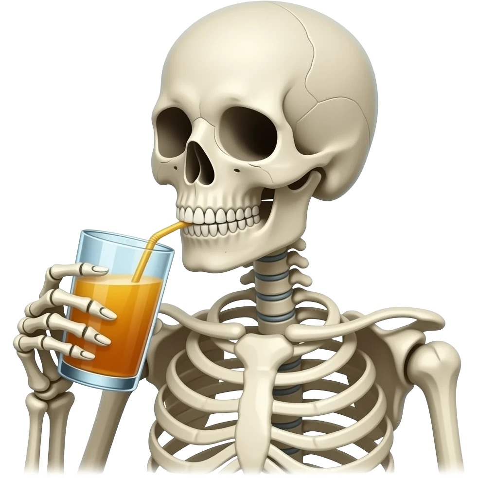 A skeleton sucking dih emoji