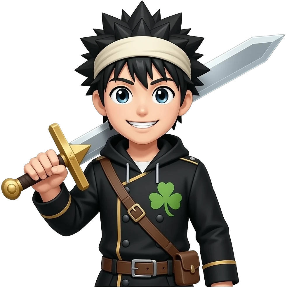 5 leaf of asta in black clover emoji