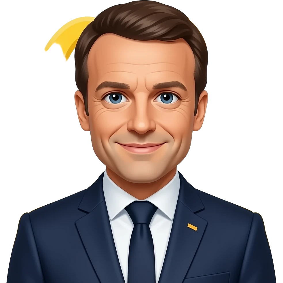 Macron au mcdo emoji