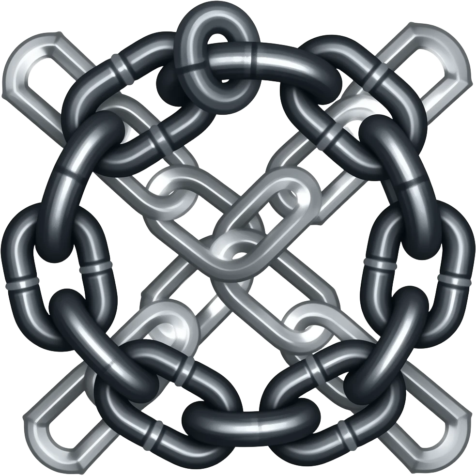 Gothic metal chains emoji