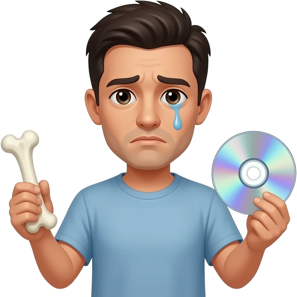 💿🦴😫 emoji