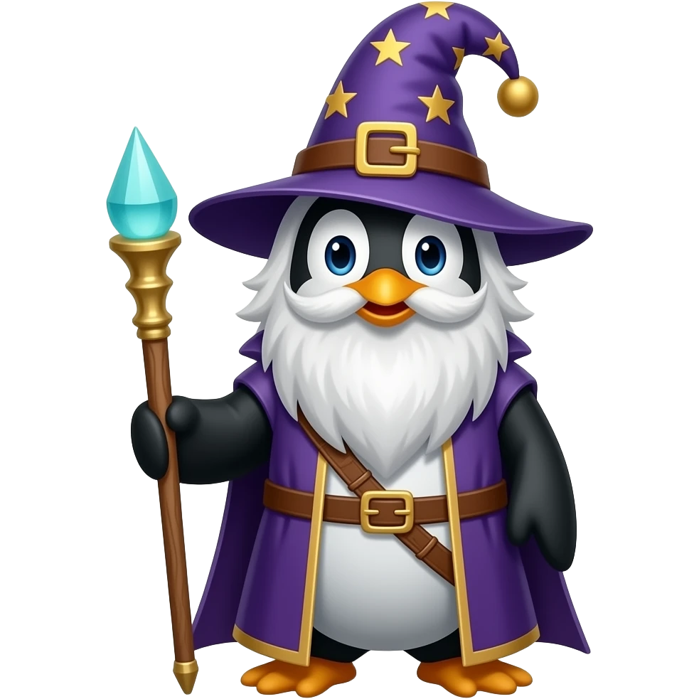 Penguin Wizard emoji
