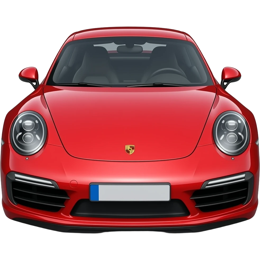 glossy ruby red porsche 911 turbo s , hyper real, highly detailed emoji