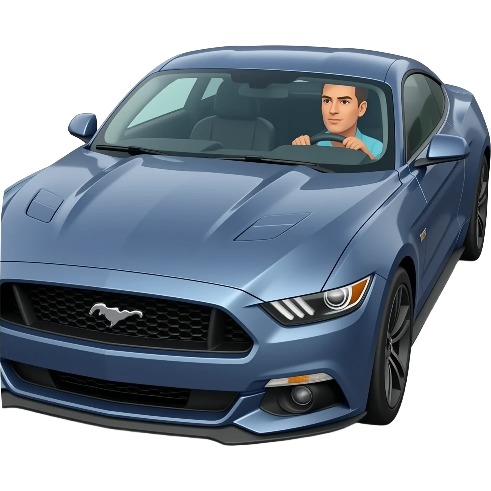 Man Ford Mustang emoji
