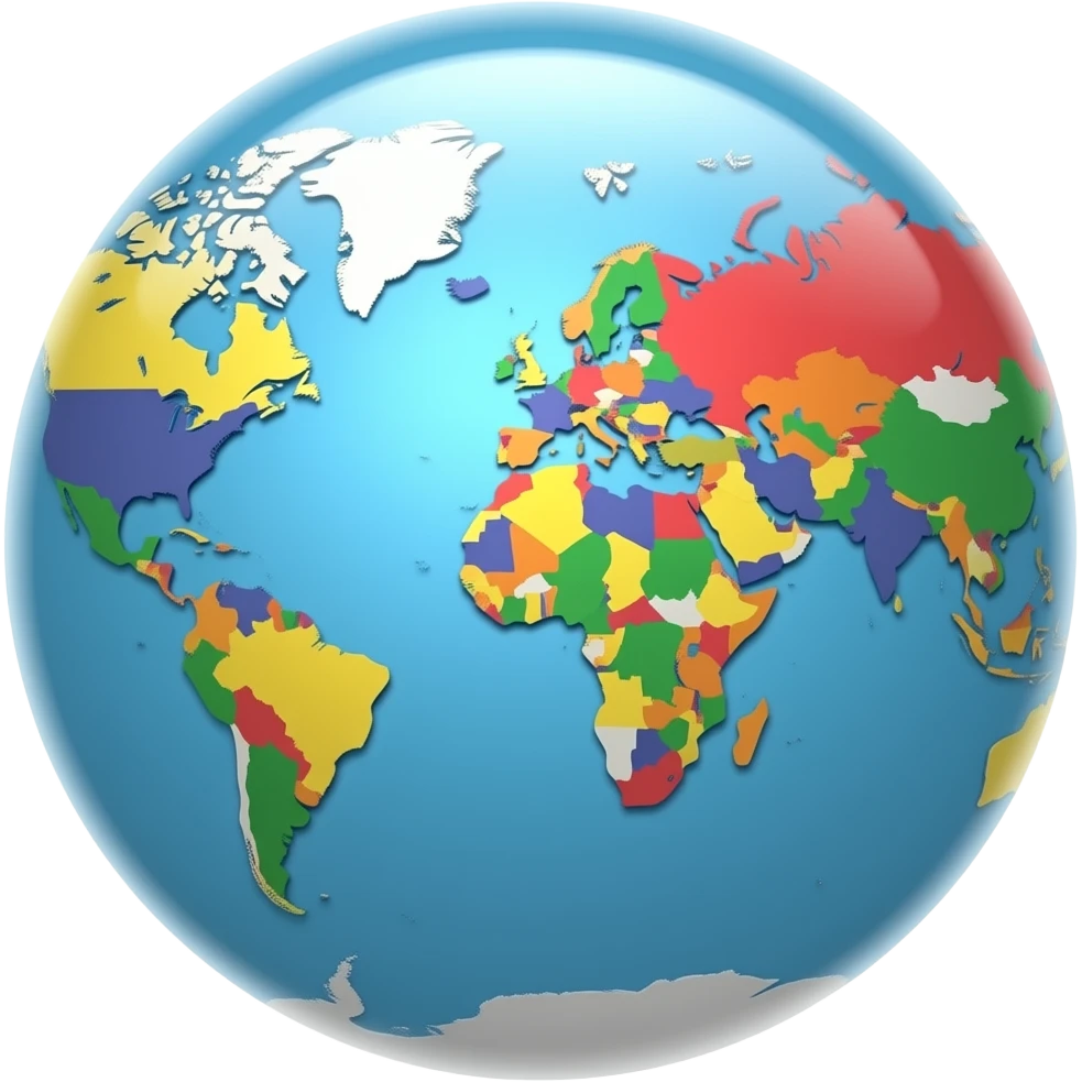 cartoonish style map flag emoji