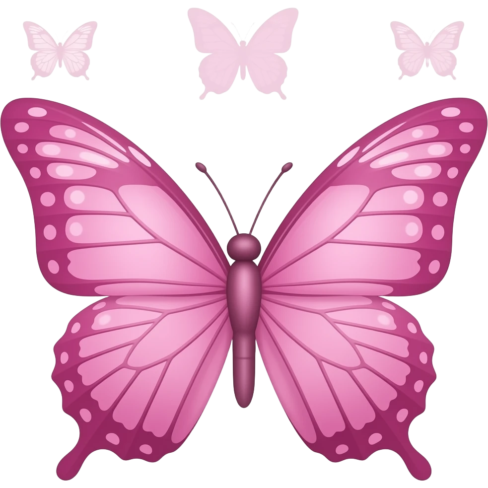 varias mariposas para poner en la nariz y cachetes color rosa emoji