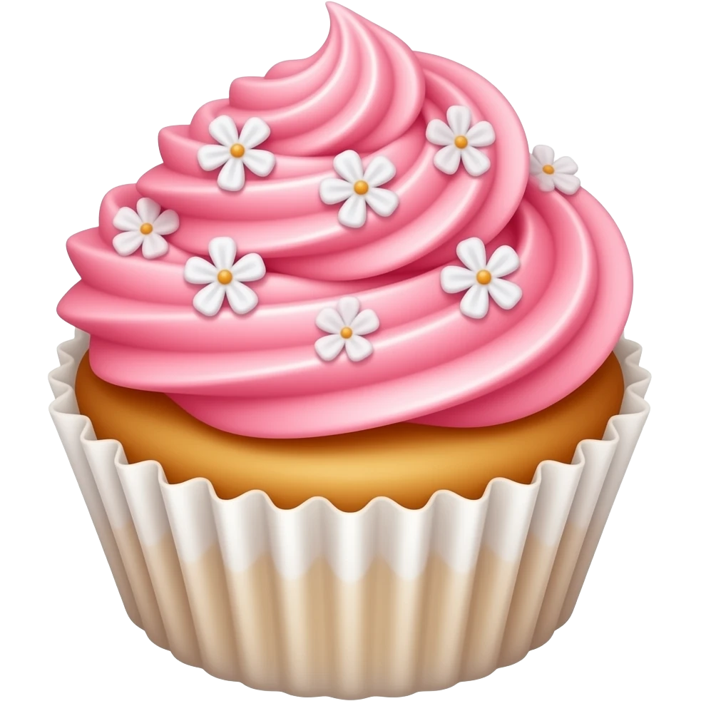 Cupcake with pink icing emoji