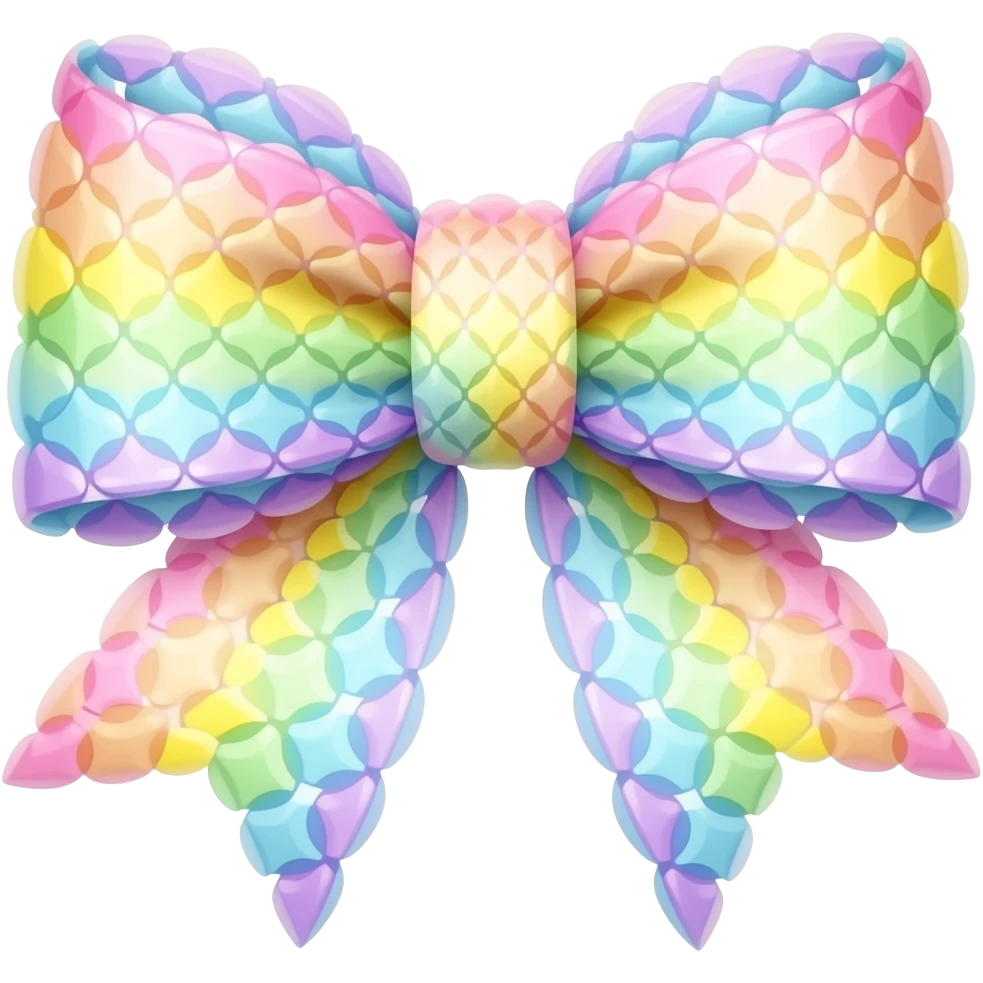 Sakura bow ribbon flowers with a rainbow pastel! emoji