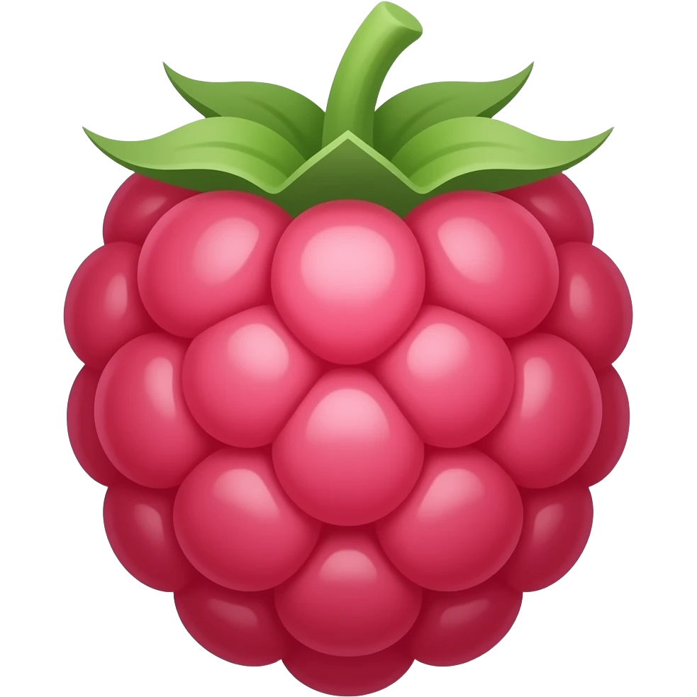 Pink raspberry emoji