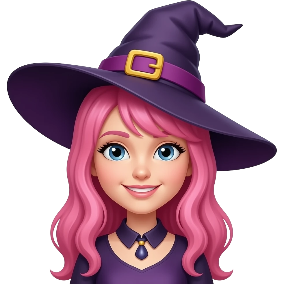 pink witch emoji