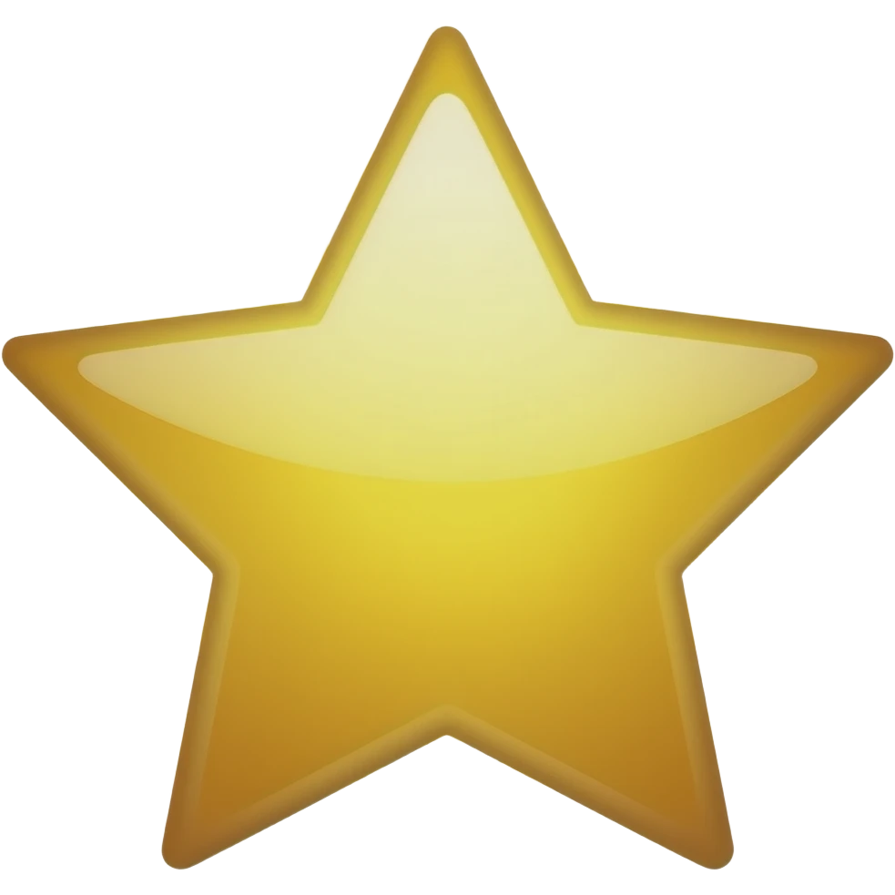 golden star with twinkles rays coming from the center emoji