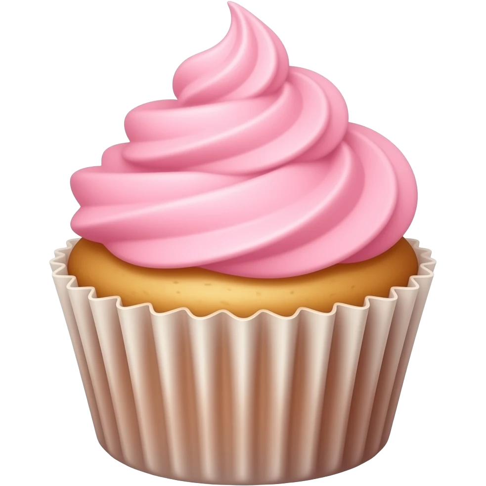 Cupcake with pink icing emoji