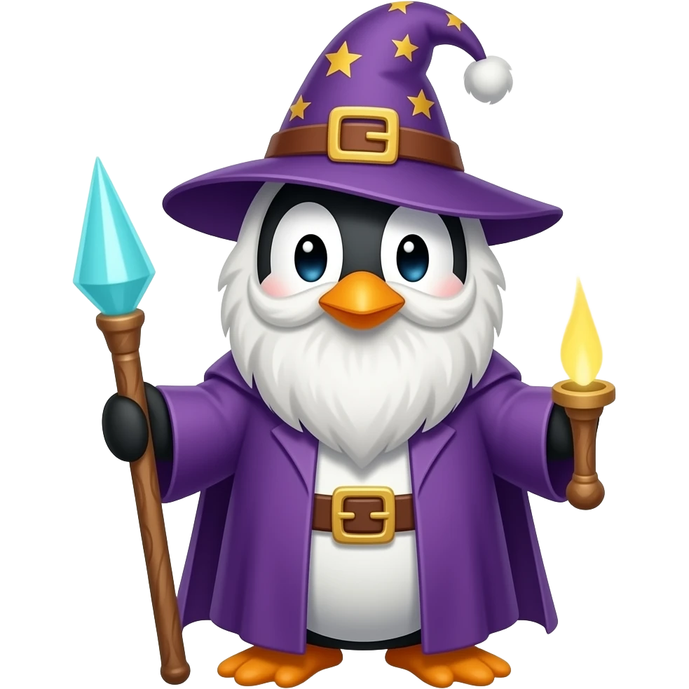 Penguin Wizard emoji