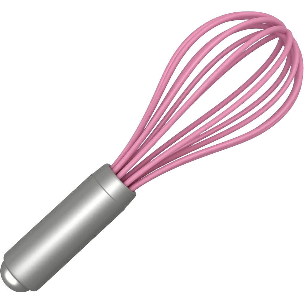 pink whisk emoji